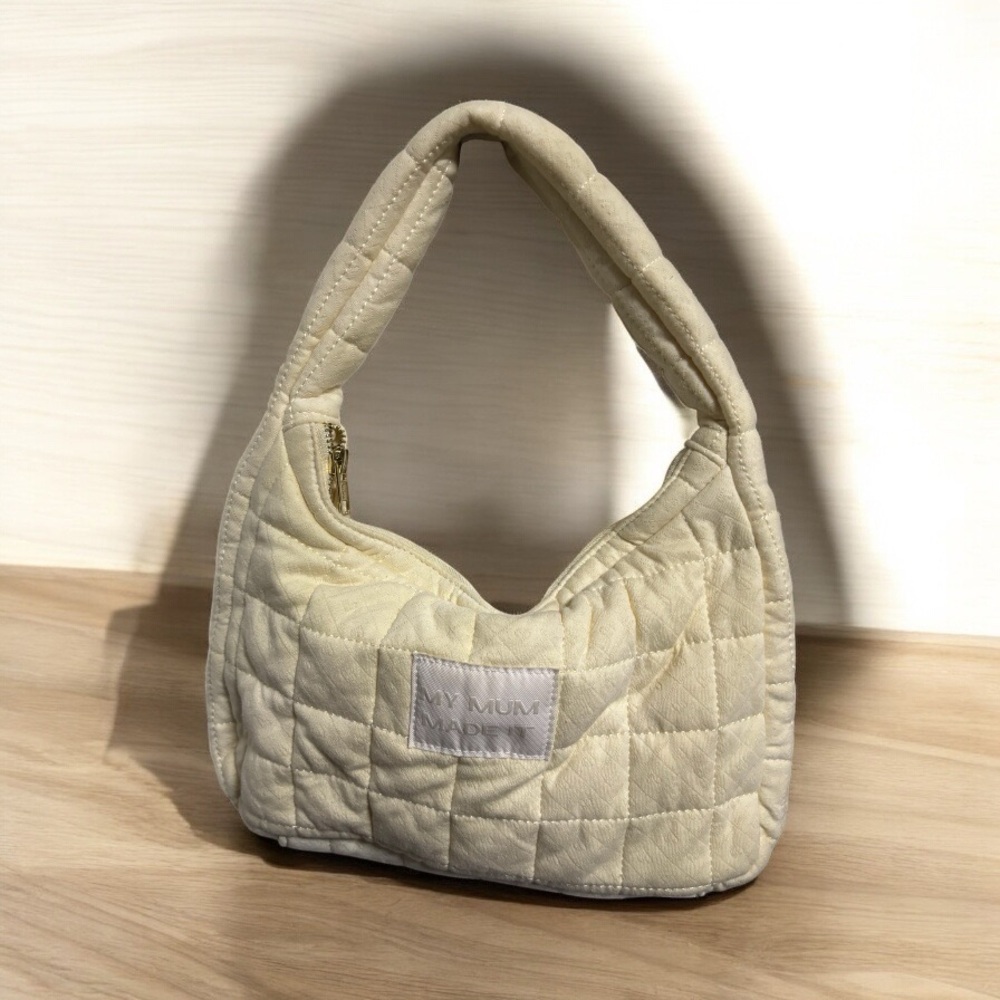 Y2K Cream Puffer Shoulder Bag by My Mum Made It